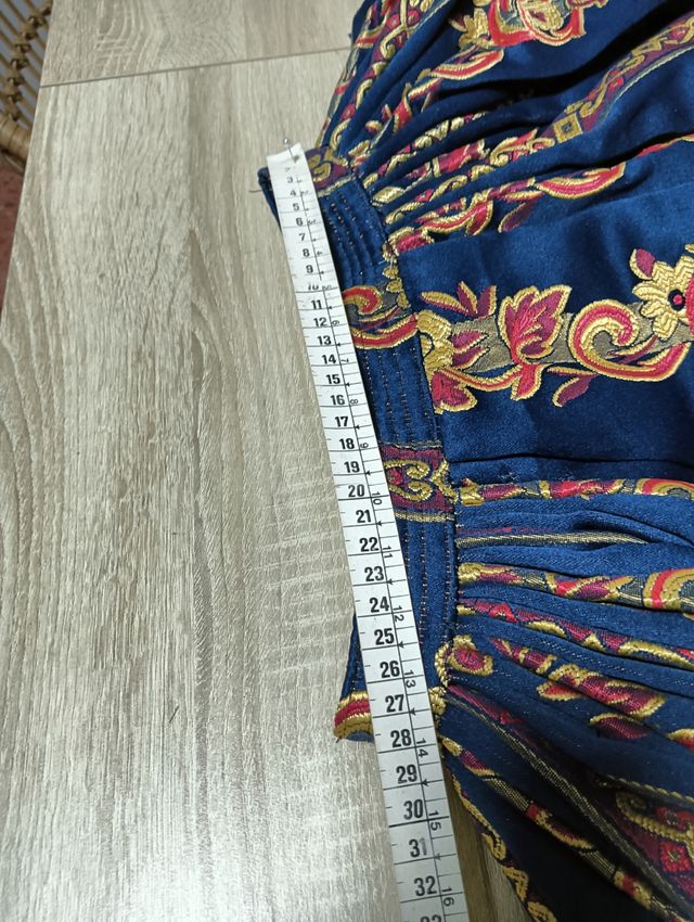 Vestidito de fallerita azul osc 6- 7 años