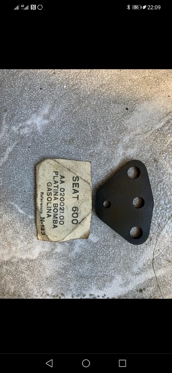 Platina bomba gasolina Seat 600