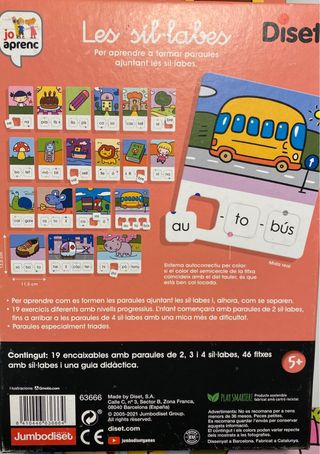Juego “Les sil.labes”de preparación a la escritura