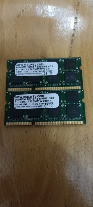 16 GB de Memoria Ddr3 para MacBook 
