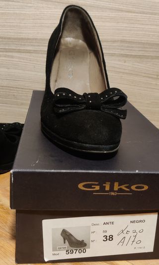 Elegantes Zapatos Negros Mujer Ante (piel) 38 vest