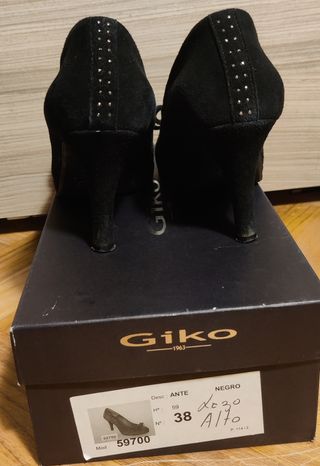 Elegantes Zapatos Negros Mujer Ante (piel) 38 vest