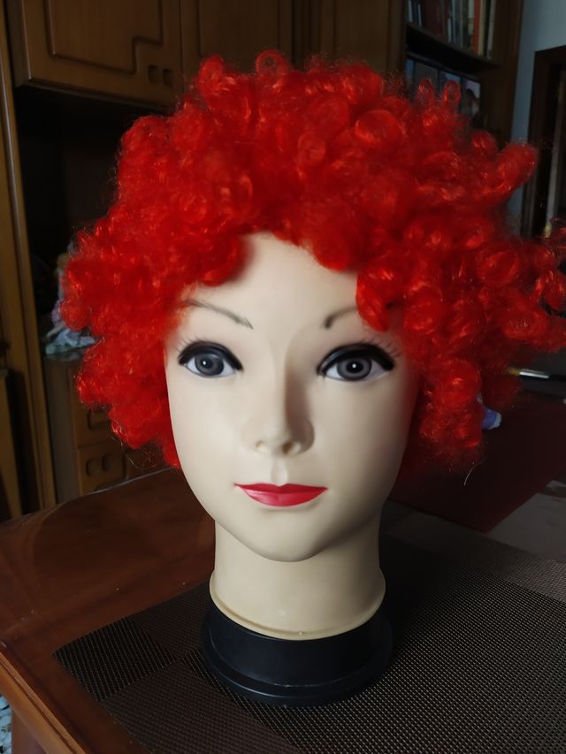 Peluca disfraz y lazo