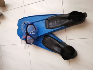 Pinne e maschera sub, uomo