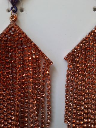 Pendientes Lila Zara brillantes nuevos