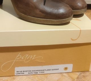 Botines Mujer 38 marrón borreguito pam