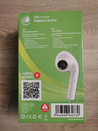 SECADOR DE PELO 800W