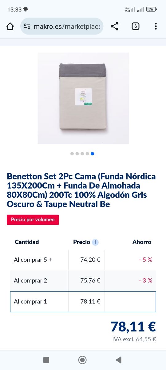 FUNDAS NÓRDICAS BENETTON