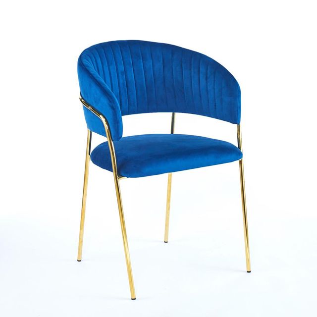 Silla curvada moderna terciopelo