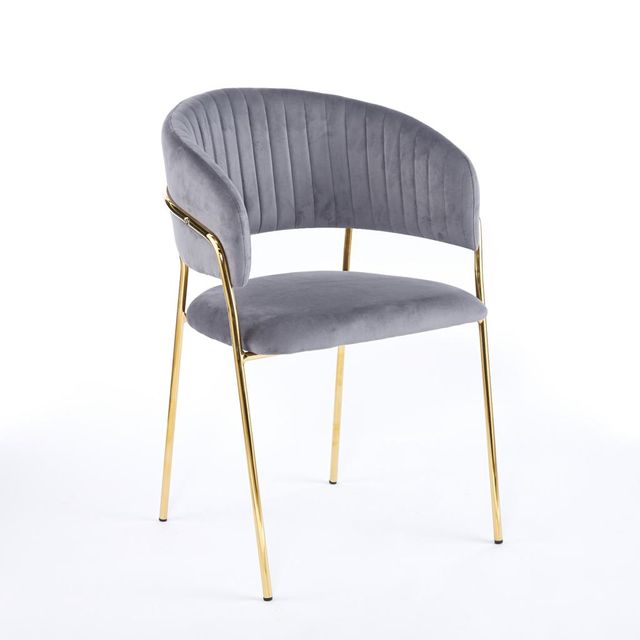 Silla curvada moderna terciopelo