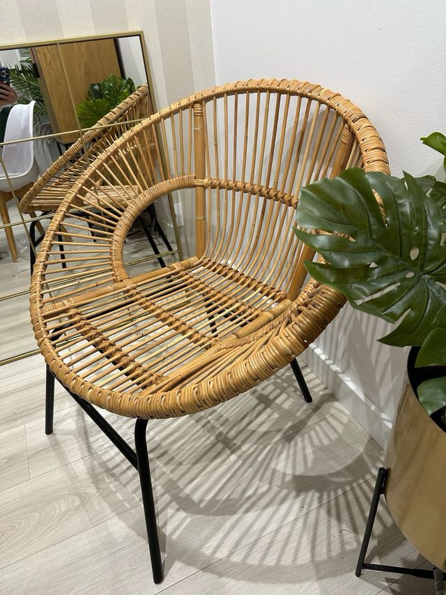 Sillón de mimbre