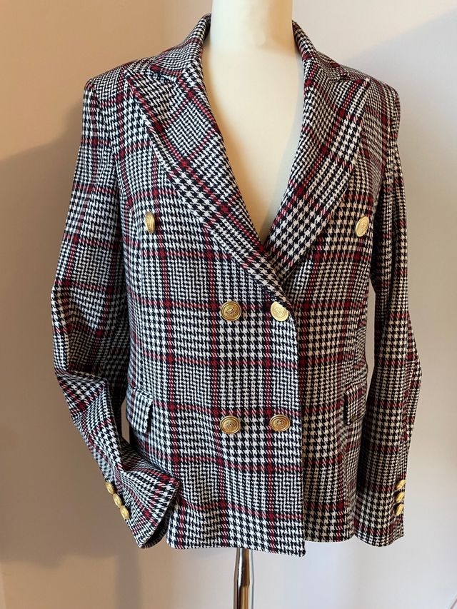 giacca a quadri doppio petto