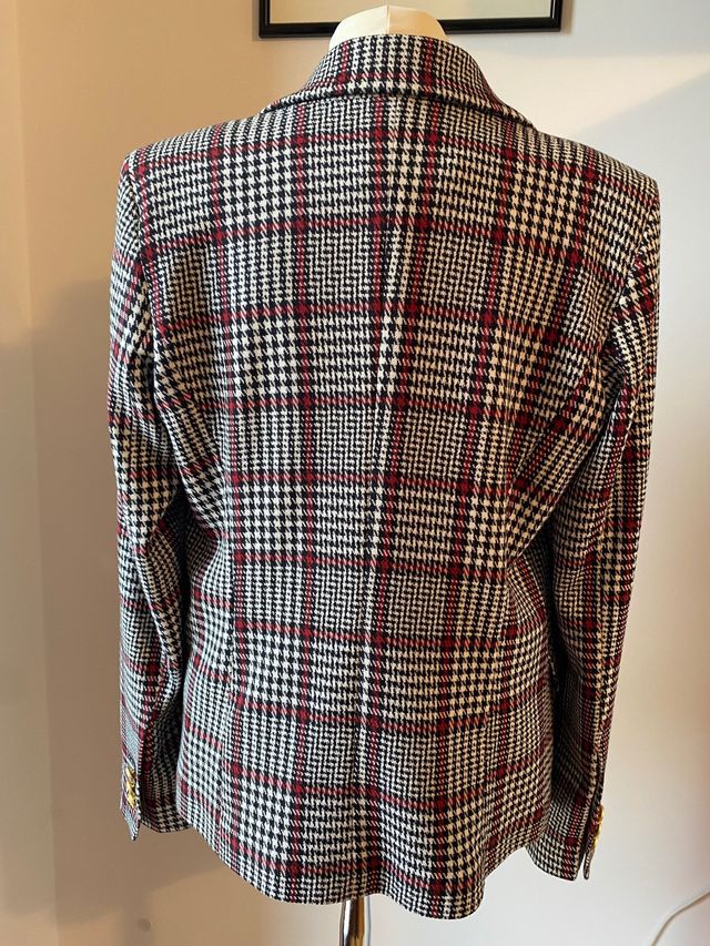 giacca a quadri doppio petto