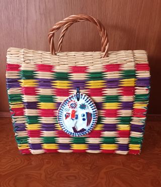 Bolso  con colgante de sargadelos