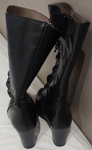 Botines negrós mujer con cremallera