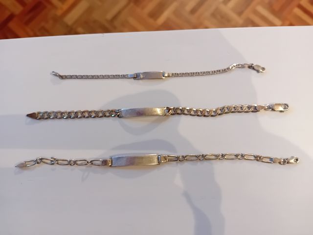 Pulseras plata 10€ cada una