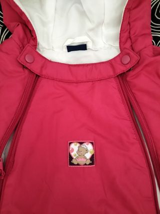 Saco rosa con mangas bebé silla paseo