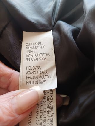 Cazadora piel marrón mujer