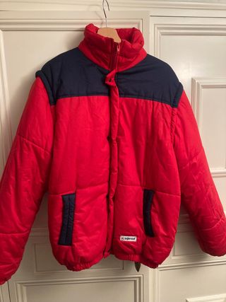 Giacca da sci vintage anni 80 rosso e blu
