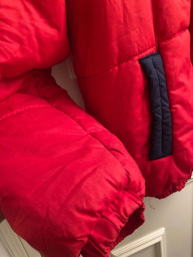 Giacca da sci vintage anni 80 rosso e blu