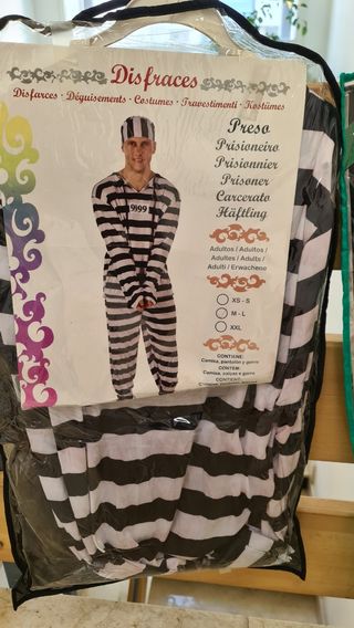 Disfraz preso adulto