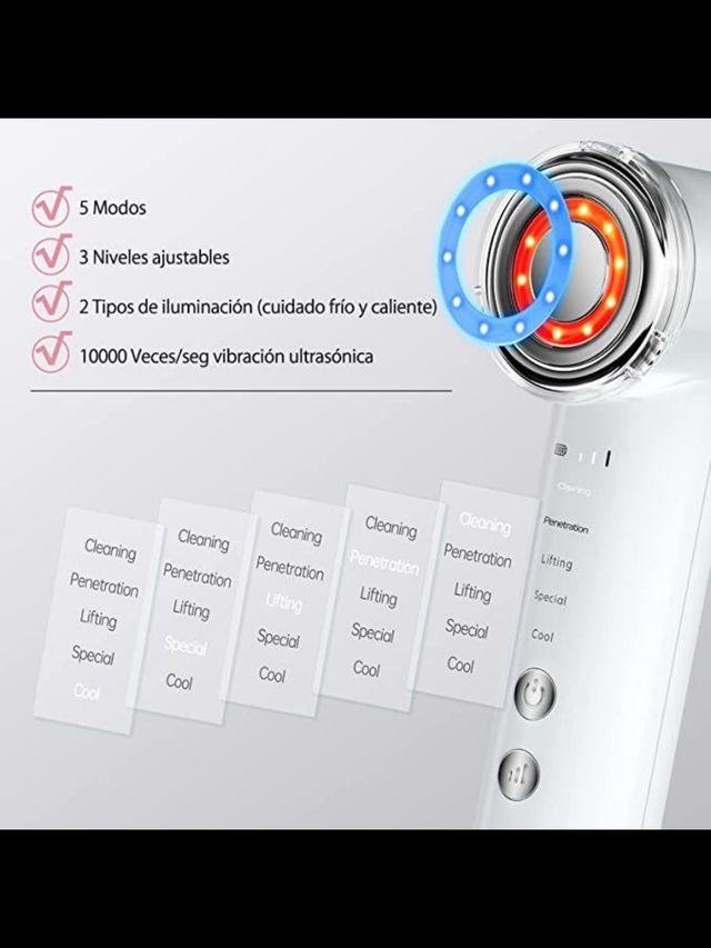 Masajeador facial limpieza y antiarrugas