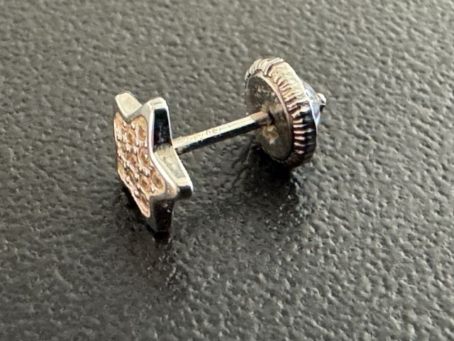 Piercing estrella oro blanco y circonitas