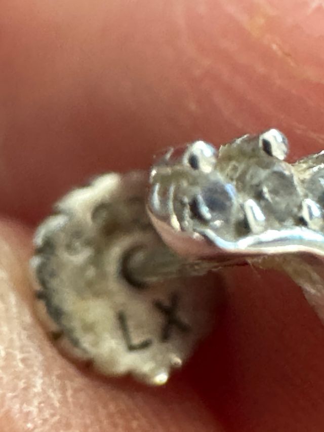 Piercing plata corona