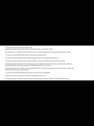 Interruptor HDMI 2.1 conmutador HDMI