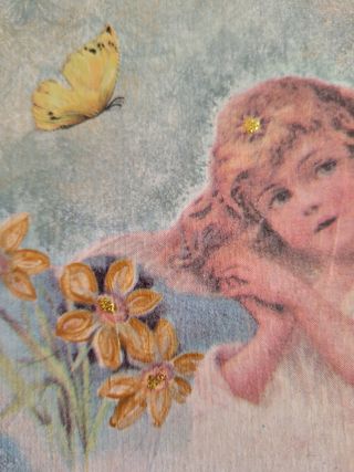 Quadretto angioletto con fiori
