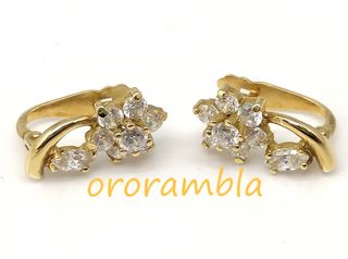 Conjunto pendientes y anillo oro 18k