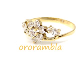 Conjunto pendientes y anillo oro 18k