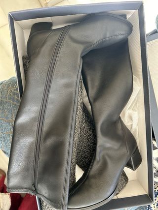 Botas altas negras piel 38