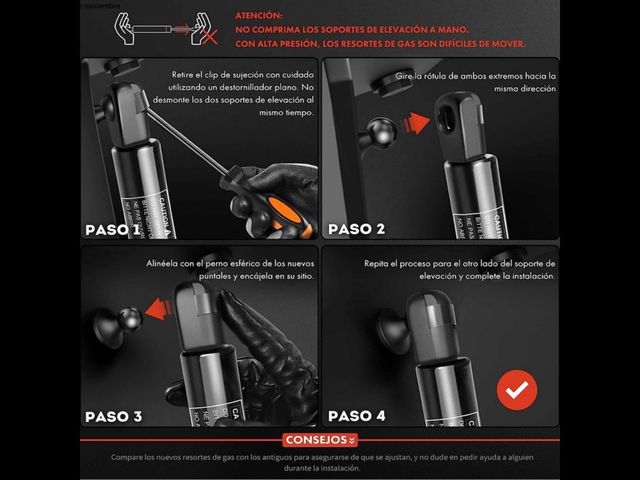 4 Hidráulicos Maletero Discovery III/IV