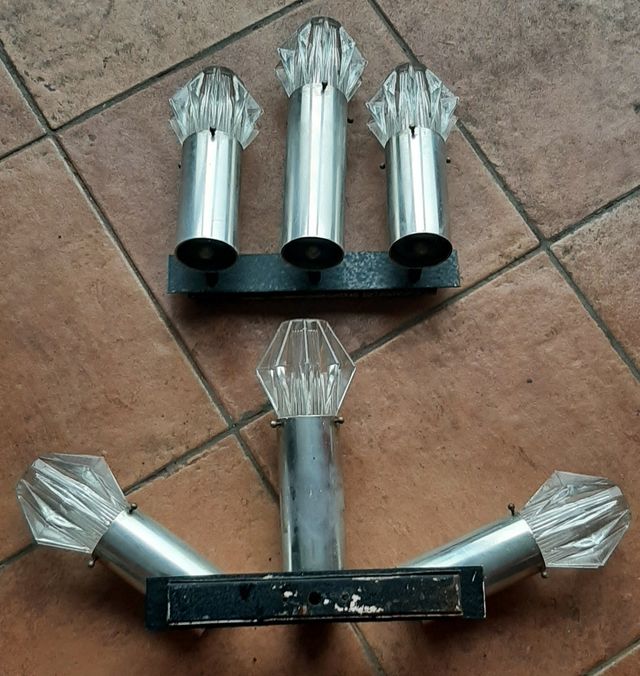 Applique Design faretti anni 70 space age vetro