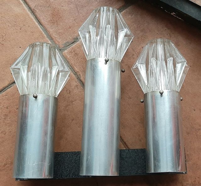 Applique Design faretti anni 70 space age vetro