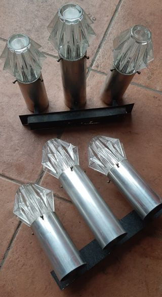 Applique Design  faretti anni 70 space age vetro