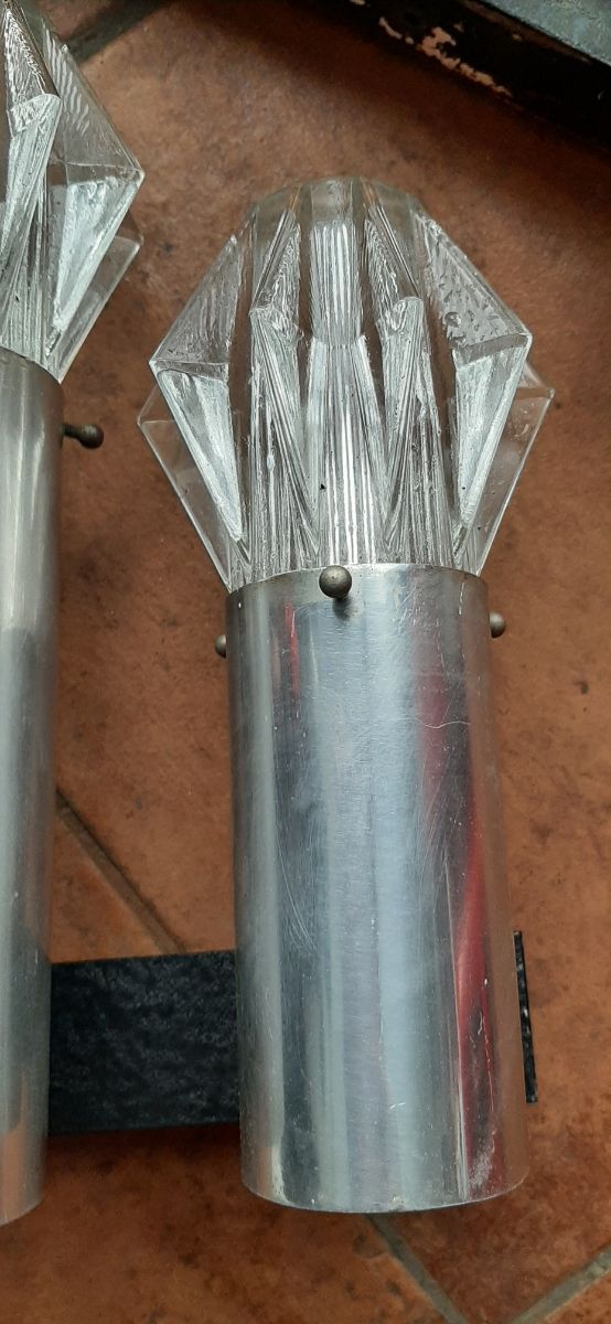 Applique Design faretti anni 70 space age vetro