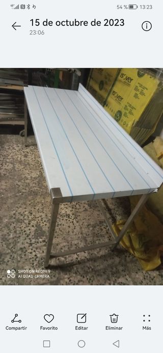Mesa encimera acero inoxidable
