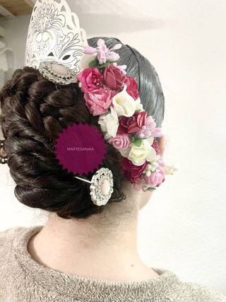 Peinetas/tocados de flores para fallera