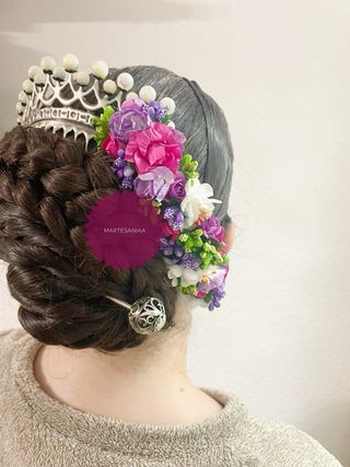 Peinetas/tocados de flores para fallera