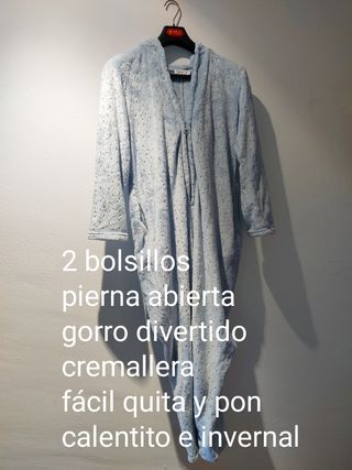 Pijama chica mono azul Talla S 36 