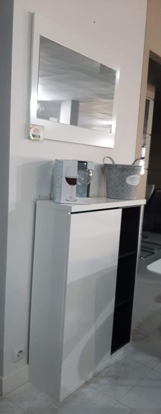 Oferta!! Mueble recibidor con espejo y zapatero