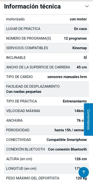 Cinta de correr plegable