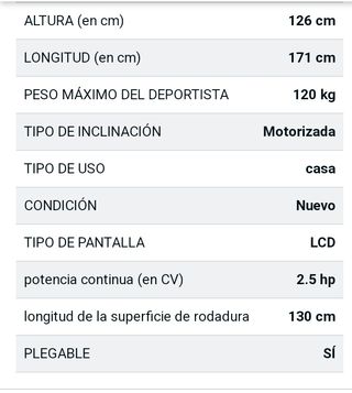 Cinta de correr plegable
