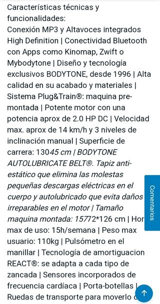 Cinta de correr plegable