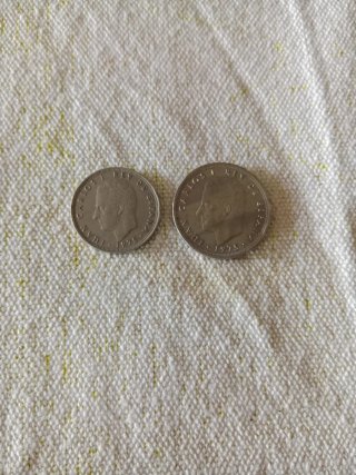 Lote 2 monedas España 1975, 25 y 50 pesetas