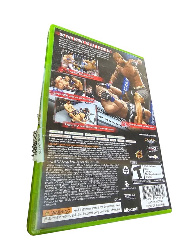 Xbox 360 Ufc 2009 Videojogo indiscutível da Microsoft