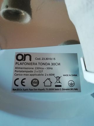 Plafoniera in vetro