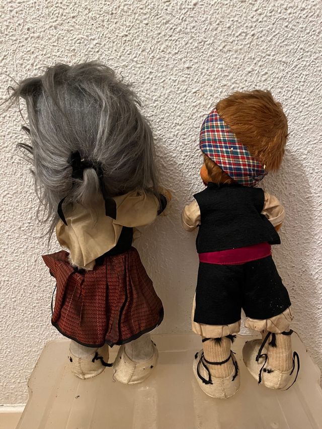 Lote de 2 muñecas de fieltro